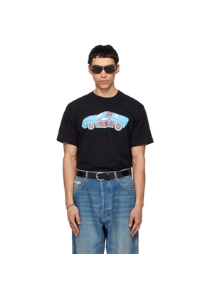 Moschino Black Printed Organic Cotton Jersey T-shirt