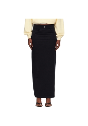 Coperni Black Jogging Midi Skirt