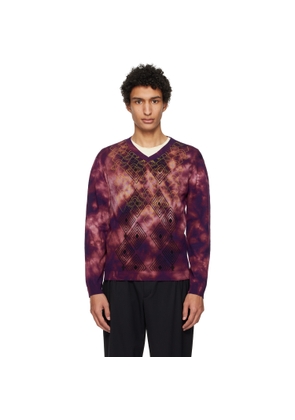 Kiko Kostadinov Purple Hatha V-Neck Knit Sweater
