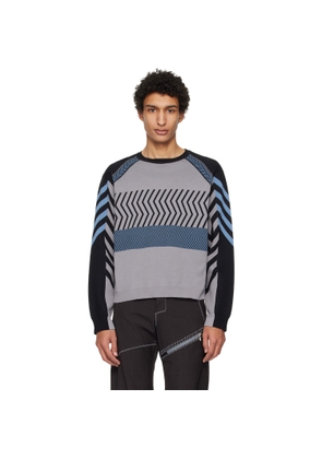 Kiko Kostadinov Gray & Black Gizi Panelled Sweater