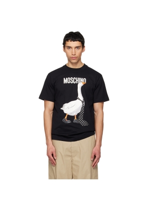 Moschino Black Goose Organic Cotton Jersey T-shirt