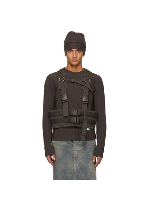 Rick Owens Brown Concordians Harness Vest