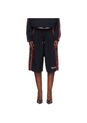 WILLY CHAVARRIA Black 'Casa De Chavarria' Orale Track Shorts