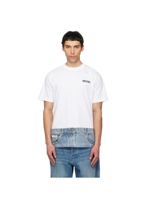 Moschino White Printed Organic Cotton Jersey T-shirt