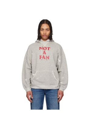 R13 Gray 'Not A Fan' Oversized Hoodie