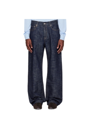 JACQUEMUS Navy 'The straight de-Nîmes denim' Jeans