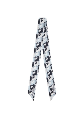 Lanvin Blue Small Horse Bandeau Scarf