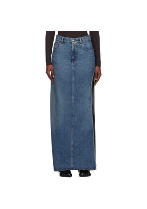 Coperni Blue Garter Belt Denim Maxi Skirt