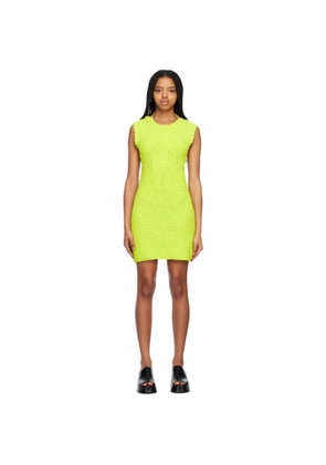 GANNI Green Open Back Minidress