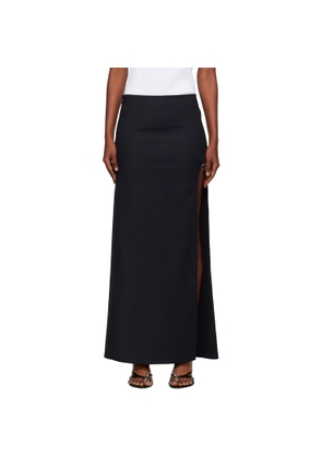 Coperni Black Garter Belt Maxi Skirt