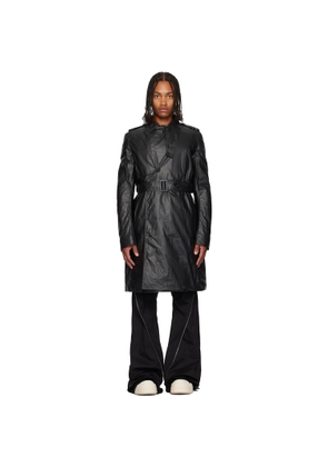 Rick Owens Black Concordians Mastrotrench Trench Coat