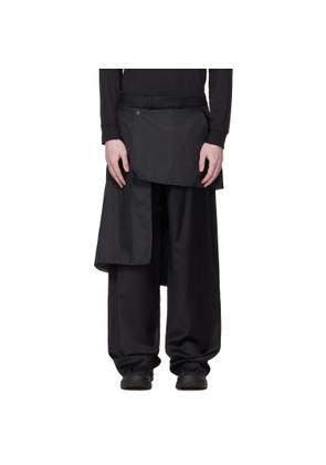 HELIOT EMIL Black Levade Tailored Trousers