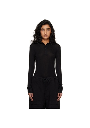 Entire Studios Black LS Polo