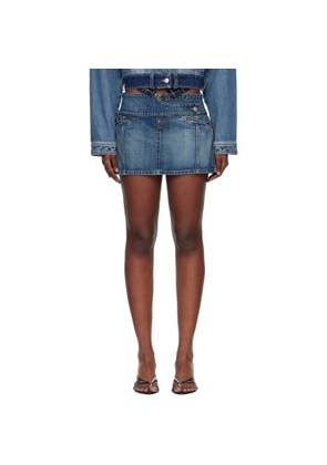Coperni Blue Yoke Denim Miniskirt