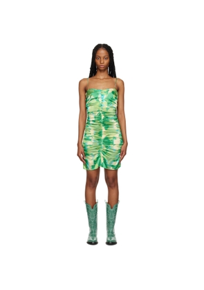 GANNI SSENSE Exclusive Green Minidress