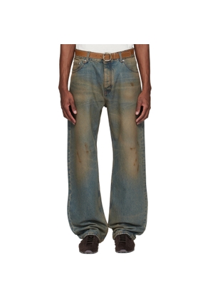 JACQUEMUS Blue & Tan 'The Berger de-Nîmes denim' Jeans