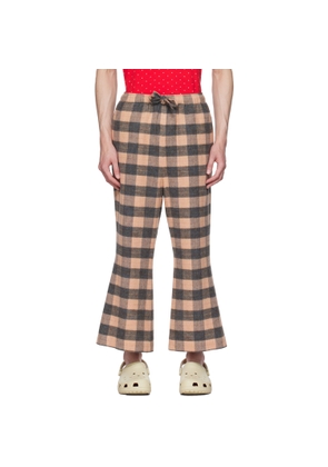 CHLOé NARDIN Orange & Black Check Trousers