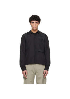 HELIOT EMIL Black Sinew Shirt