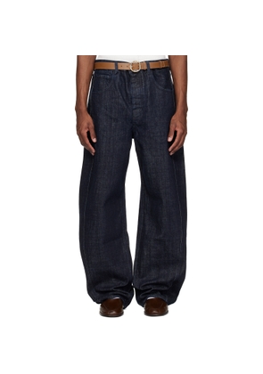 JACQUEMUS Navy 'The Mirada de-Nîmes denim' Jeans