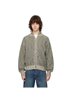 Jil Sander Gray Knit Track Jacket