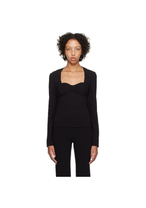GANNI Black Sweetheart Blouse