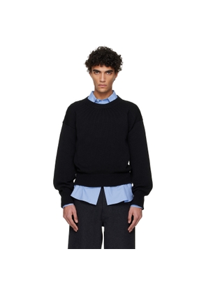 Jil Sander Black Cotton Sweater