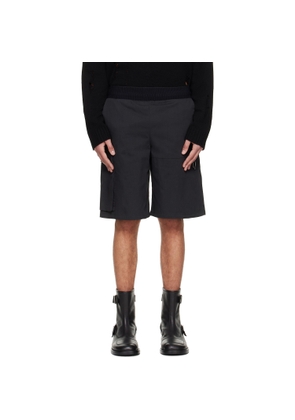 HELIOT EMIL Black Pulsar Cargo Shorts
