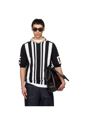 Moschino Black & White Sport Inspired Polo