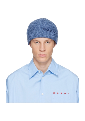 Marni Navy Wool Beanie