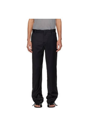 HELIOT EMIL Black Derby Tailored Trousers