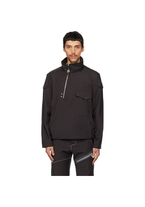 Kiko Kostadinov Brown Farkas Pullover Jacket