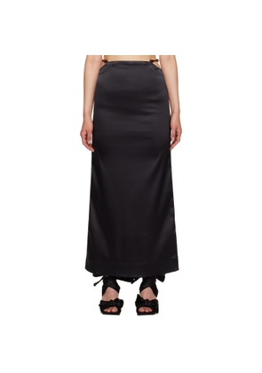 GANNI Black Beaded Maxi Skirt