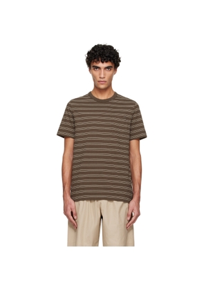 A.P.C. Brown Striped T-shirt