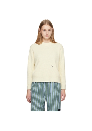 HommeGirls Off-White Waffle Knit Sweater