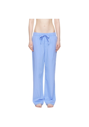 Tekla Blue Poplin Pyjama Pants