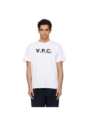 A.P.C. White Standard 'Large VPC' T-shirt