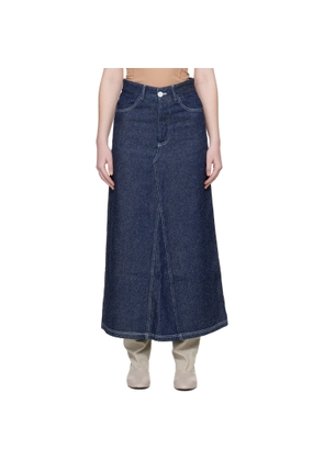 Baserange Blue Tajo Denim Maxi Skirt