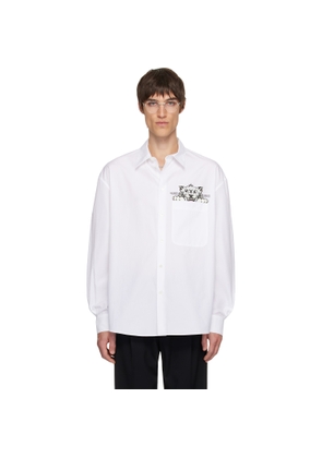 Kenzo White Kenzo Paris 'KENZO Happy Tiger' Casual Shirt