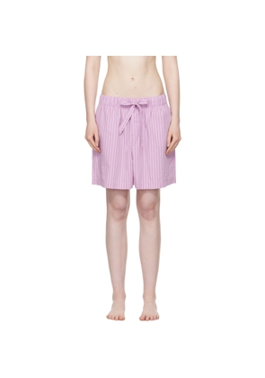 Tekla Pink Poplin Pyjama Shorts