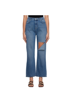 Rokh Blue Distressed Jeans