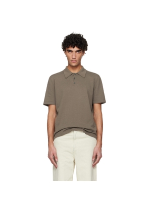 A.P.C. Khaki Knit Polo