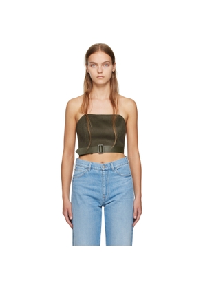 Max Mara Khaki Belted Bustier