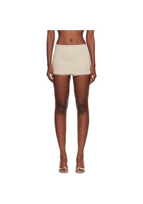 Courrèges Beige Oblique Mini Skort