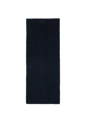 Dries Van Noten Navy Wool Scarf