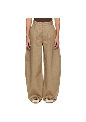 JACQUEMUS Beige 'The Ovalo de-Nîmes denim' Jeans