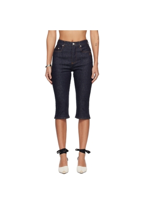 JACQUEMUS Navy 'The de-Nîmes denim capri' Jeans