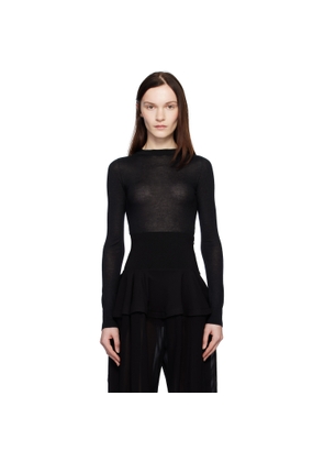 ALAÏA Black Cashmere Bodysuit