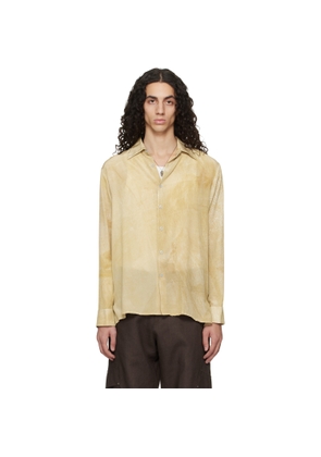 Serapis Beige Tarp Silk Shirt