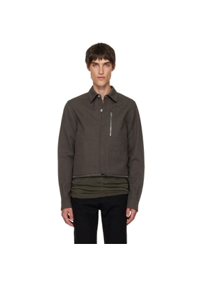 Rick Owens Brown Headon Shirt