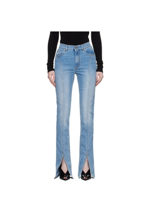 Mugler Blue Stretch Denim Jeans